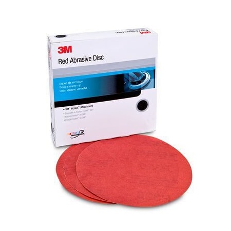 3M HOOKIT DISCS 6" P500 RED ADHESIVE BX/50 3M01191